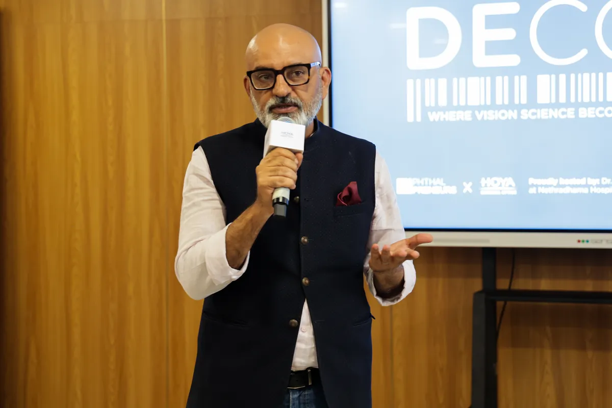 Mehirr Nath Choppra speaking at Decode by Ophthalpreneurs