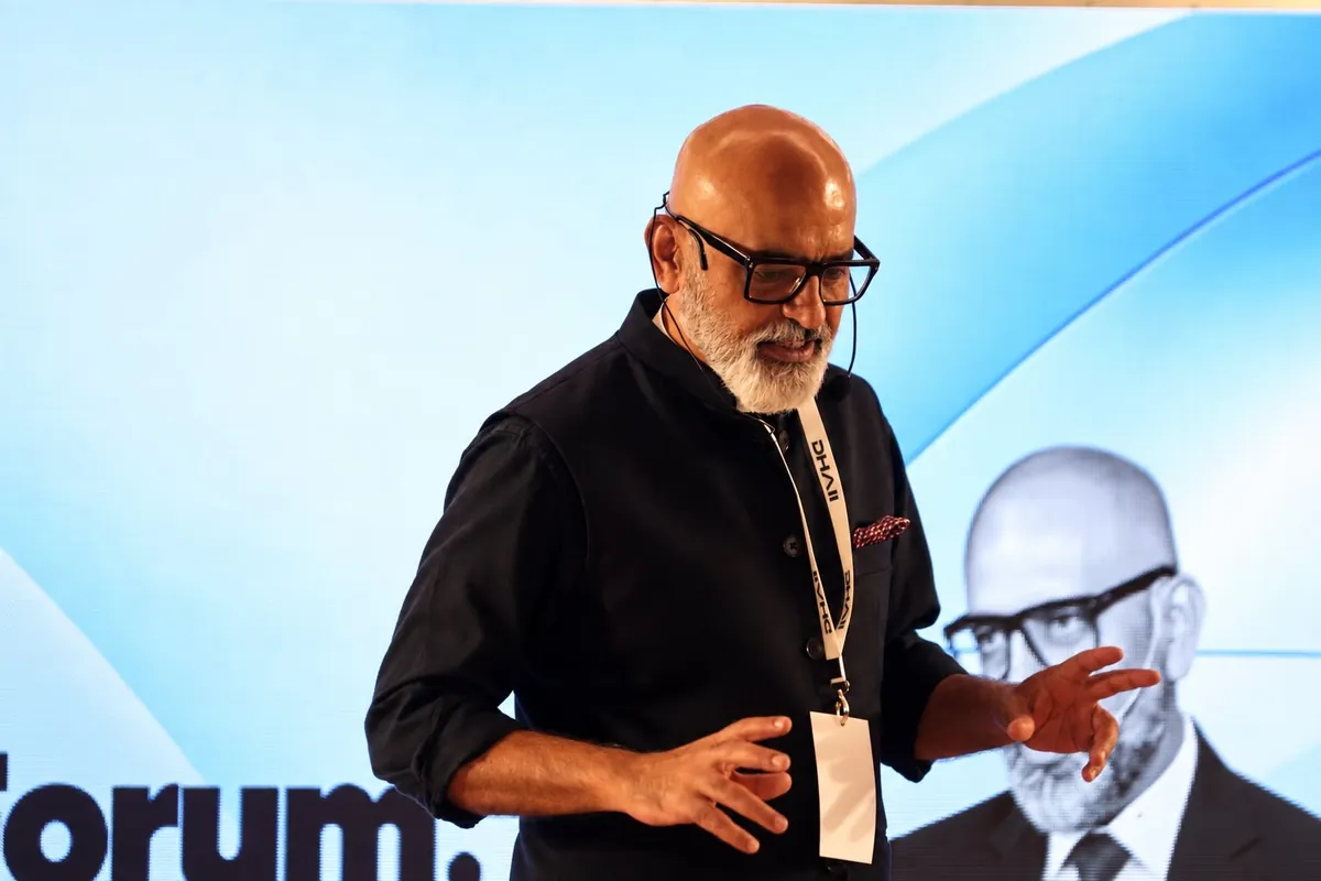 Mehirr Nath Choppra on stage at the DHAII Bengaluru forum